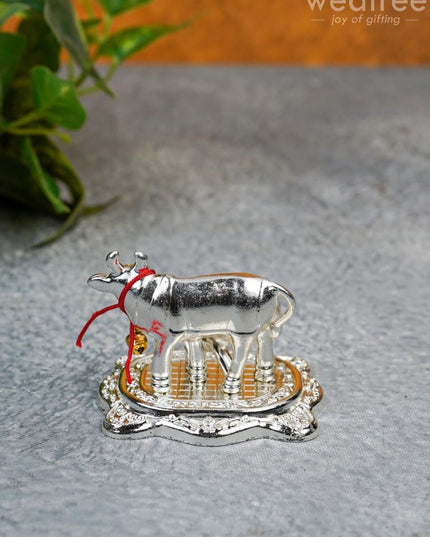 White Metal Cow - Wbg1339 Metal Figurine