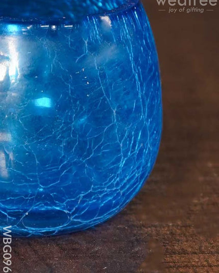 Cracked Glass Candle Holder - Wbg0965 Candles
