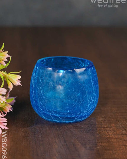 Cracked Glass Candle Holder - Wbg0965 Candles