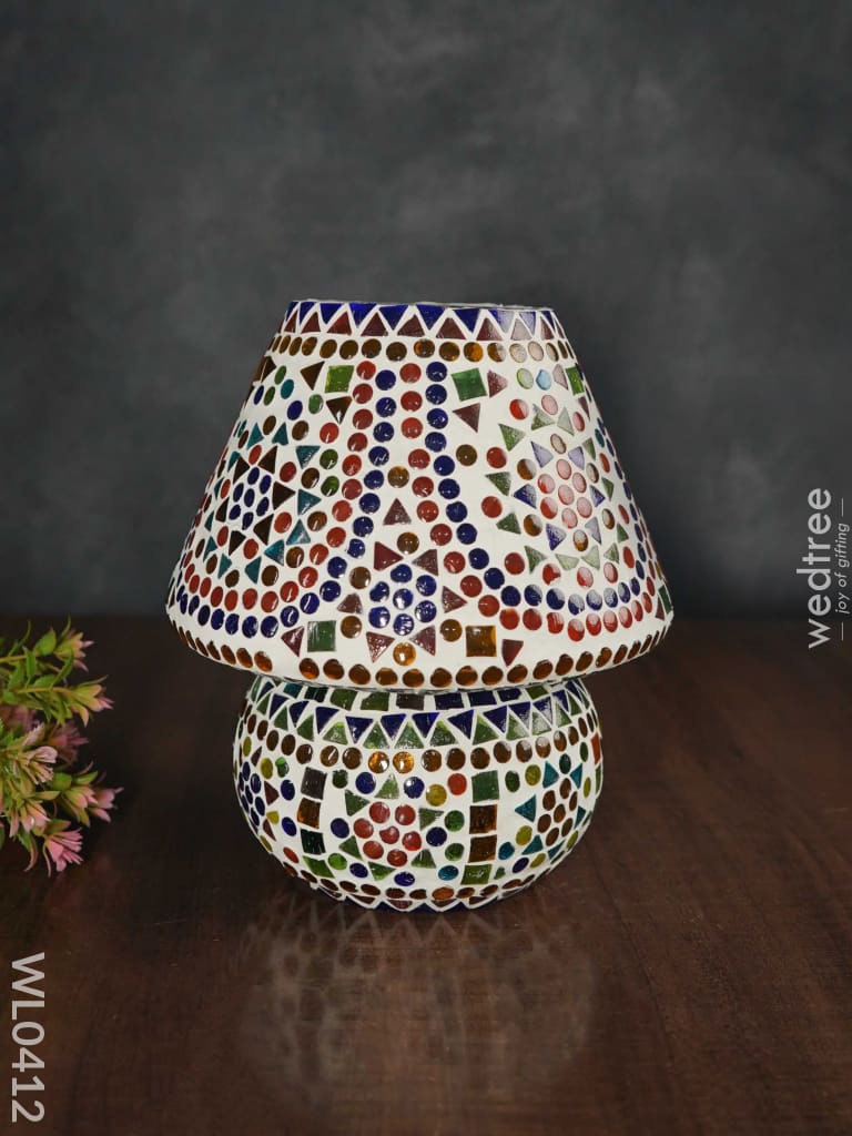 Cracked Mosaic Glass Table Lamp - 9 Inch Wl0412 Shades