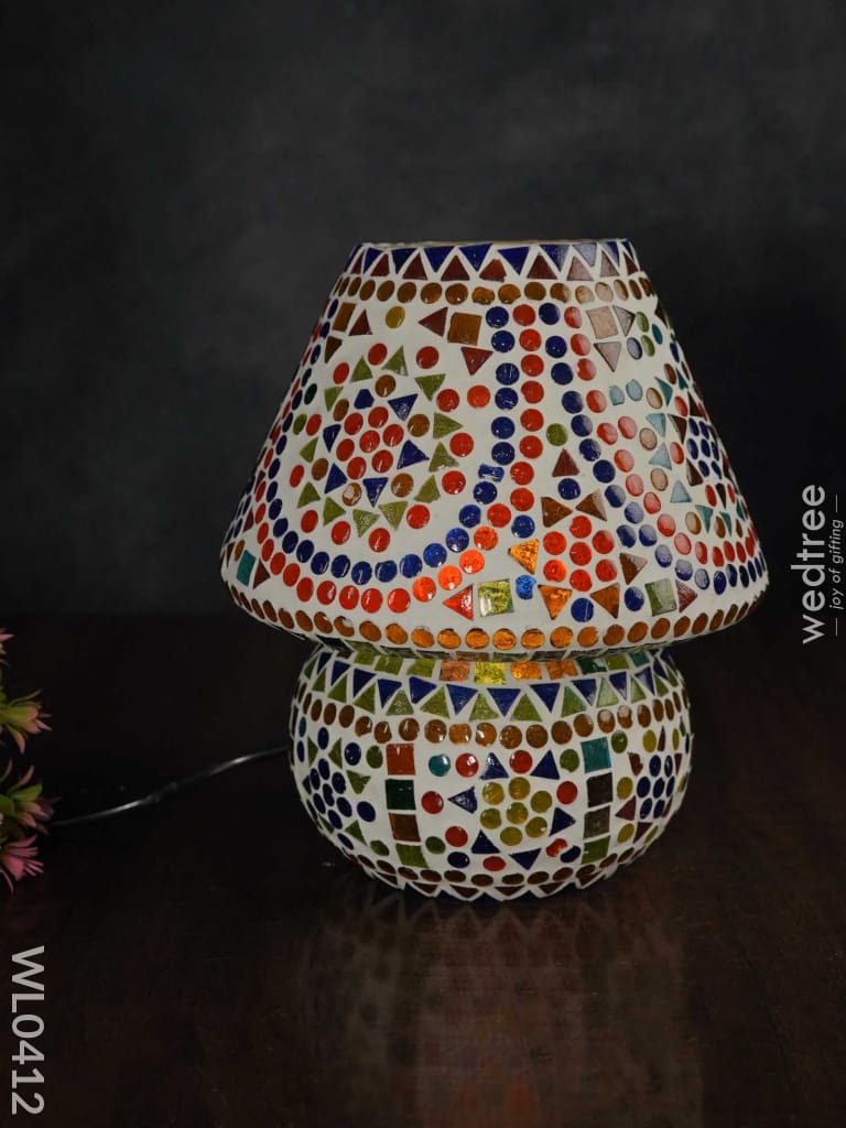 Cracked Mosaic Glass Table Lamp - 9 Inch Wl0412 Shades