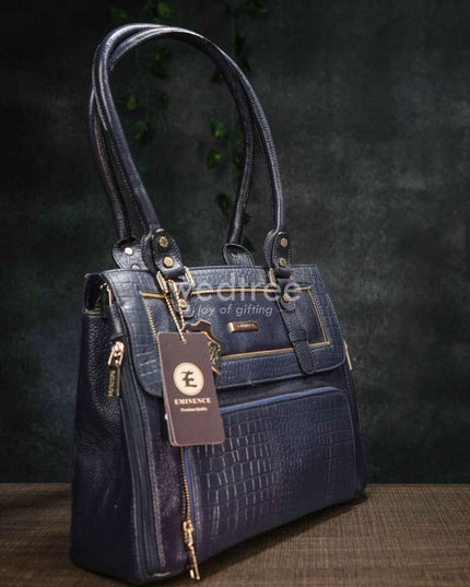 Croc-Texture Leather Handbag - Wl1209 Handbags