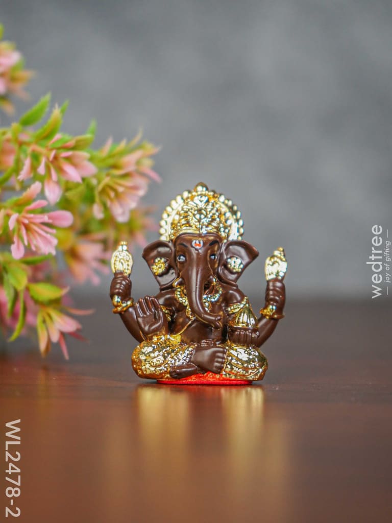 Crowned Ganesha Idol - Small Wl2478-2 Marble Decor