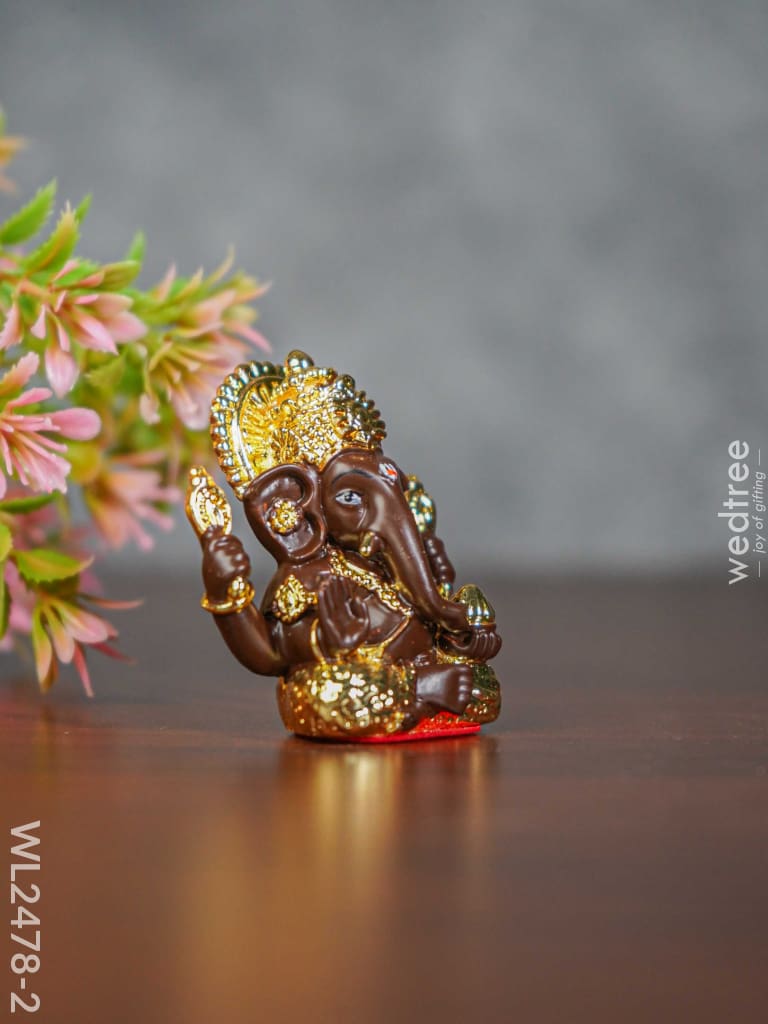 Crowned Ganesha Idol - Small Wl2478-2 Marble Decor