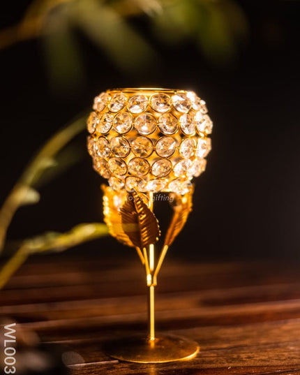 Crystal T Light Holder (Large) - Wl0032 Gifts