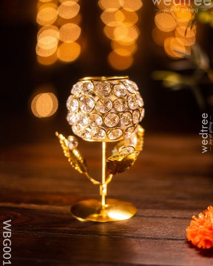 Crystal T Light Holder (Small) - Wbg0016 Candles