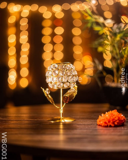 Crystal T Light Holder (Small) - Wbg0016 Candles
