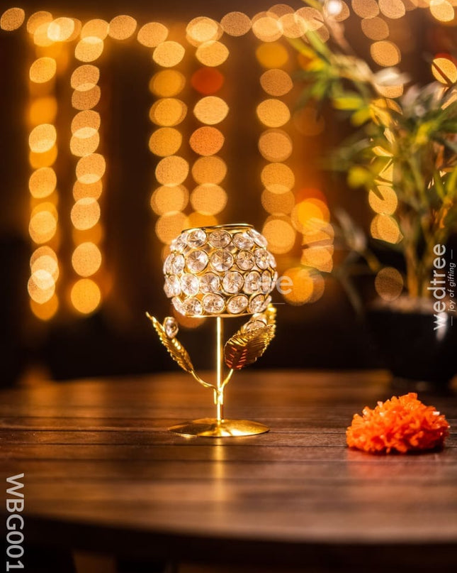 Crystal T Light Holder (Small) - Wbg0016 Candles