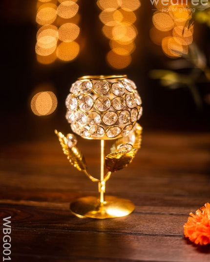 Crystal T Light Holder (Small) - Wbg0016 Candles