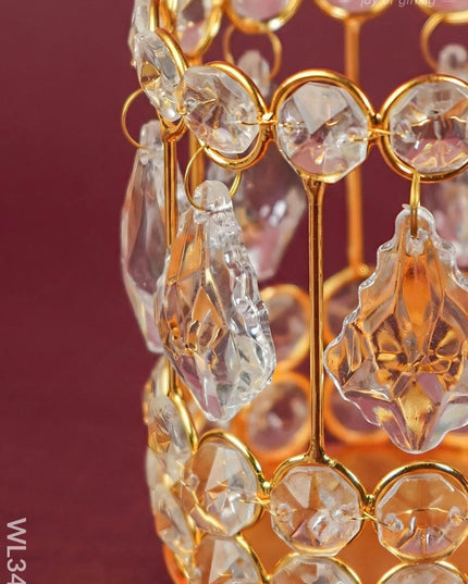 Crystal Candle Holder - Gold Finish - WL3423 - Candles & Votives RG