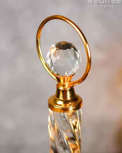 Crystal & Metal Trophy With Wooden Stand - Bcg0188 Branding
