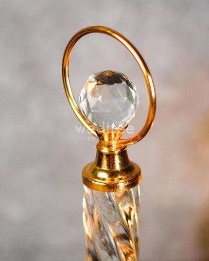 Crystal & Metal Trophy With Wooden Stand - Bcg0188 Branding