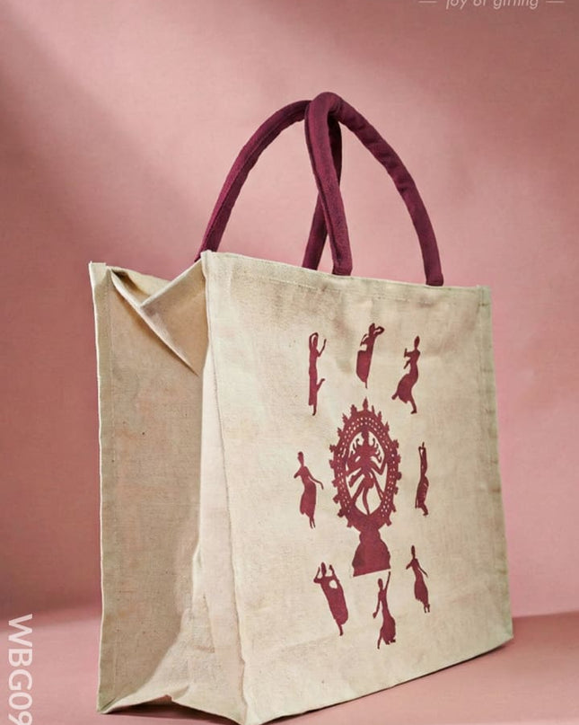Customizable Juco Bag with Handle - Arangetram - WBG0943 - Cloth Bags
