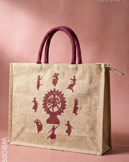Customizable Juco Bag with Handle - Arangetram - WBG0943 - Cloth Bags