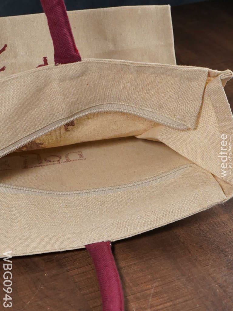 Customizable Juco Bag With Handle - Arangetram Wbg0943 Jute Bags