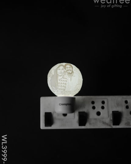 Moon Socket Lamp With Personalised Engraving - Wl3999 Couple Gifts