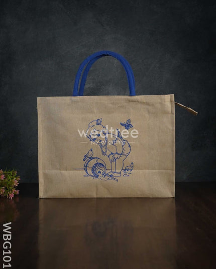 Customizable Printed Juco Bag - Butter Krishna Wbg1013 Jute Bags