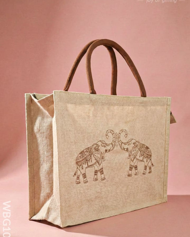 Customizable Printed Juco Bag - Elephants - WBG1010 - Cloth Bags