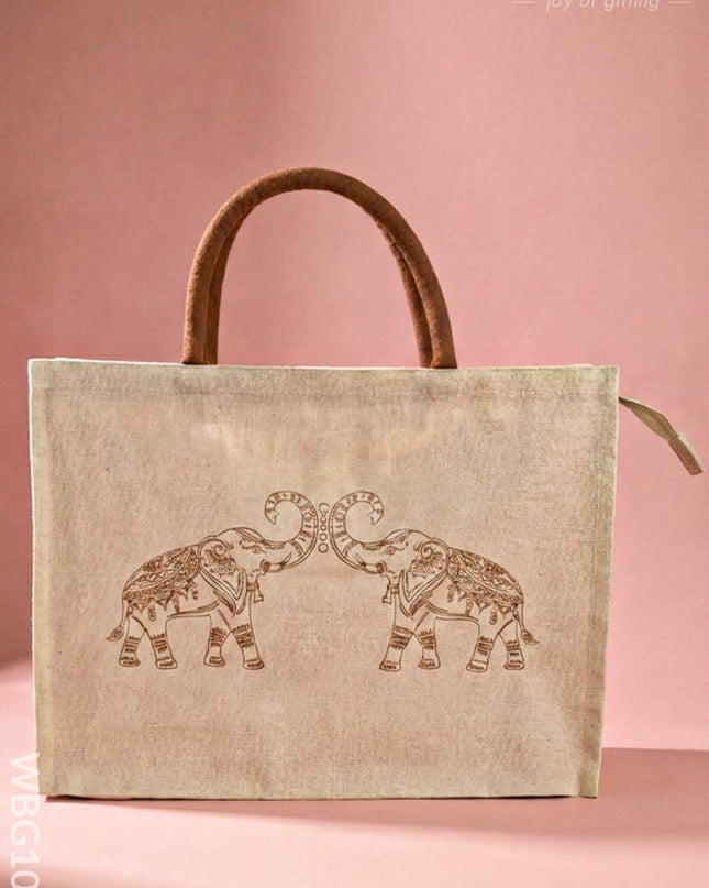 Customizable Printed Juco Bag - Elephants - WBG1010 - Cloth Bags
