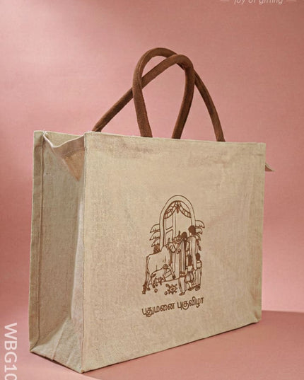 Customizable Printed Juco Bag - House Warming Ceremony - WBG1011 - Cloth Bags