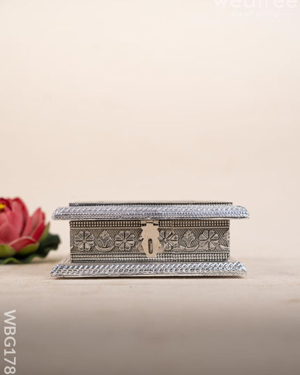 Customized - Meenakari Dry Fruit Box - 6x6 inch - Baby Shower - WBG1781 - Dry Fruit Box RG