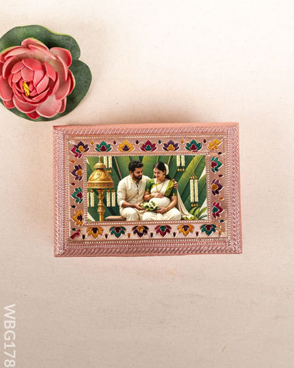 Customized - Meenakari Dry Fruit Box - 7x5 inch - Copper - WBG1782 - Dry Fruit Box RG