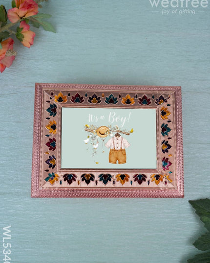 Customized - Meenakari Dry Fruit Box - 9x6 inch - Copper - WL5340 - Dry Fruit Box