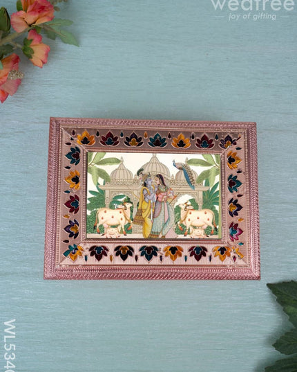 Customized - Meenakari Dry Fruit Box - 9x6 inch - Copper - WL5340 - Dry Fruit Box