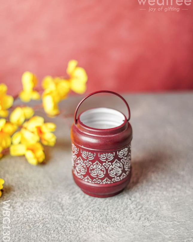 Cylindrical Votive With Handle - Wbg1308 Diyas & Candle Holders