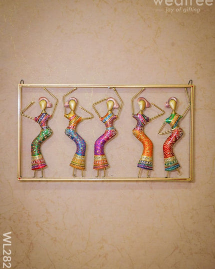 Dancing Dolls Wall Hanging Frame - Wl2826 Metal Decor