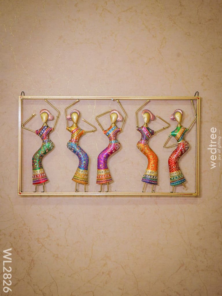 Dancing Dolls Wall Hanging Frame - Wl2826 Metal Decor