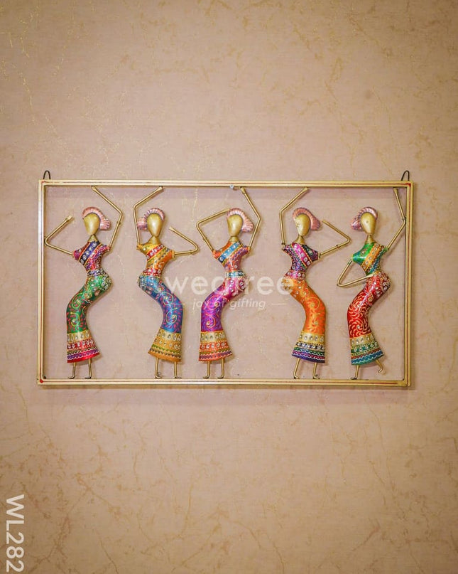 Dancing Dolls Wall Hanging Frame - Wl2826 Metal Decor
