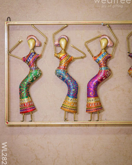 Dancing Dolls Wall Hanging Frame - Wl2826 Metal Decor
