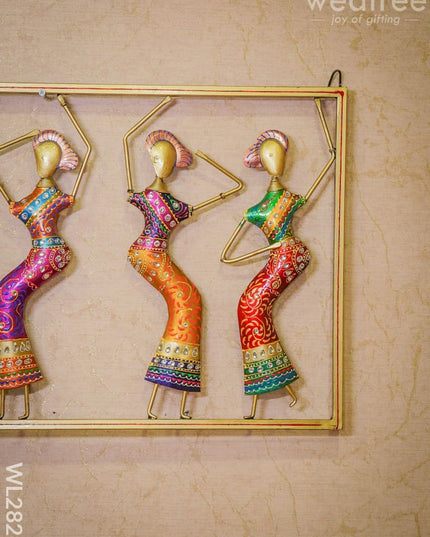 Dancing Dolls Wall Hanging Frame - Wl2826 Metal Decor