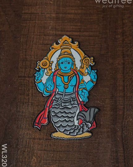Dasavatharam Fridge Magnet Set - Wl3201 Wooden Decor