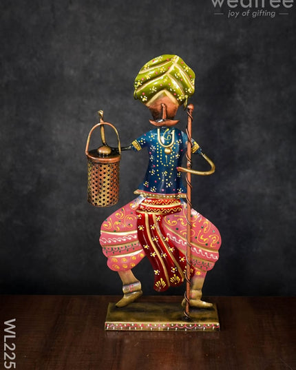 Décor Showpiece - Rajasthani Musicians Dolls (Set Of 3) Wl2256 Metal Decor
