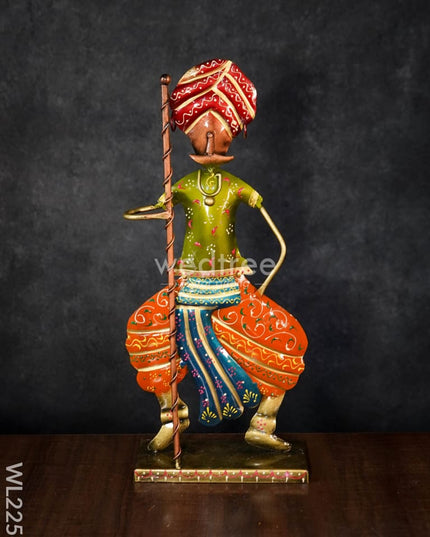 Décor Showpiece - Rajasthani Musicians Dolls (Set Of 3) Wl2256 Metal Decor