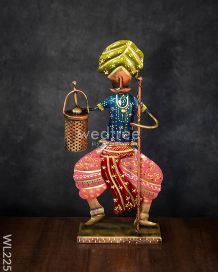 Décor Showpiece - Rajasthani Musicians Dolls (Set Of 3) Wl2256 Metal Decor