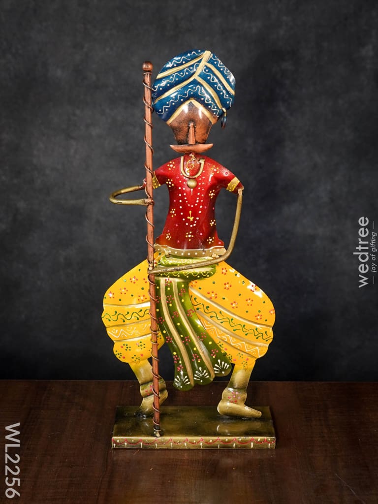 Décor Showpiece - Rajasthani Musicians Dolls (Set Of 3) Wl2256 Metal Decor