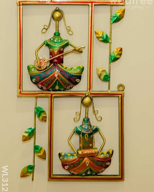 Decor Wall Hanging - Musicians Leaf Panel Wl3123 Metal