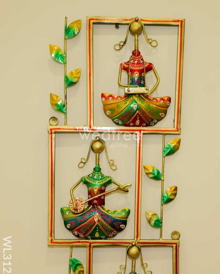 Decor Wall Hanging - Musicians Leaf Panel Wl3123 Metal