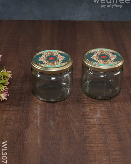 Decorative 2 Jar Dry Fruit Box - Wl3074