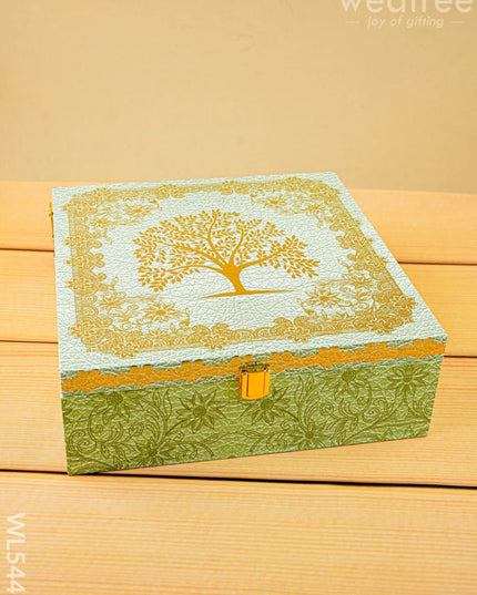 Decorative 4 Jar Dry Fruit Box - WL5447 - Dry Fruit Box