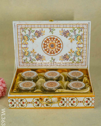 Decorative 6 Jar Dry Fruit Box - Wl3632