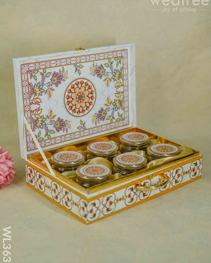 Decorative 6 Jar Dry Fruit Box - Wl3632
