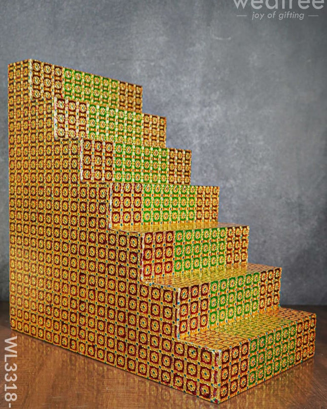 Decorative 7 Step Meenakari Golu Stand - Wl3318-6 / Diya Padi