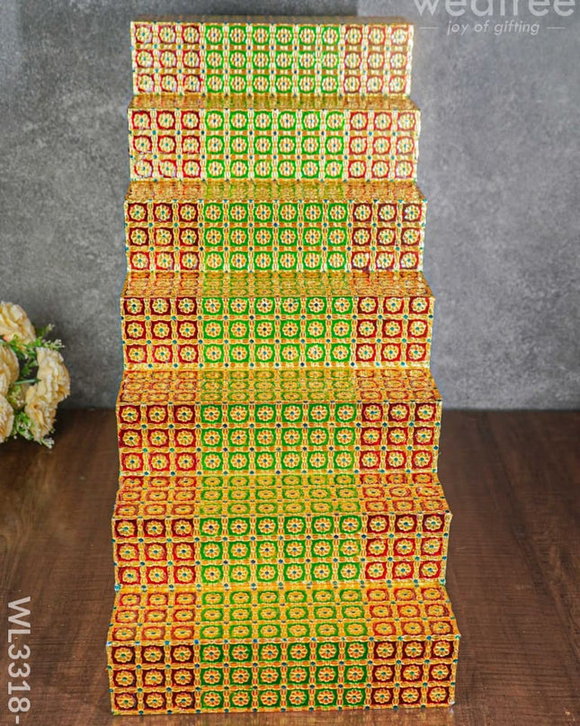 Decorative 7 Step Meenakari Golu Stand - Wl3318-6 / Diya Padi
