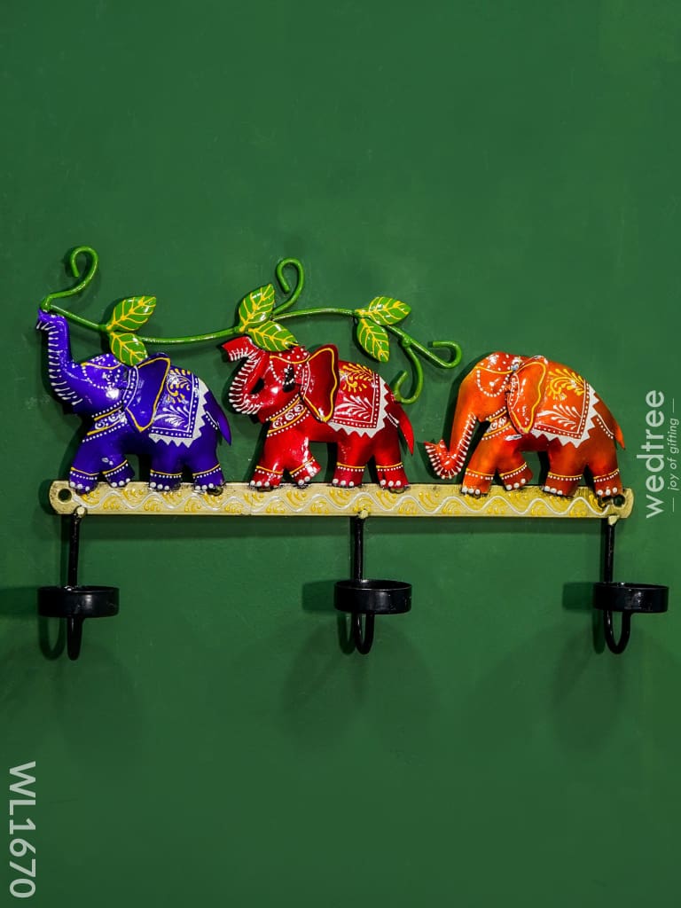 Decorative Candle Holder - Elephant Wl1670 Metal Decor Hanging