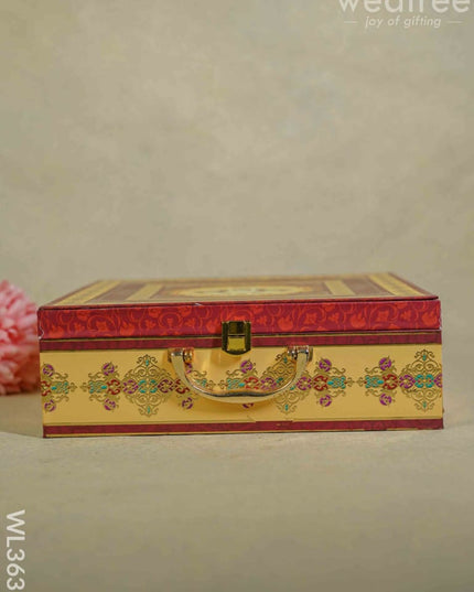 Decorative Deer Designed 4 Jar Dry Fruit Box - Wl3631
