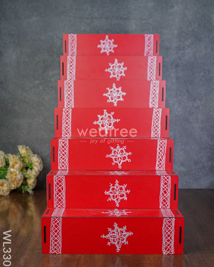 Decorative Dismantable 7 Step Golu Padi - Wl3302 Wooden Decor